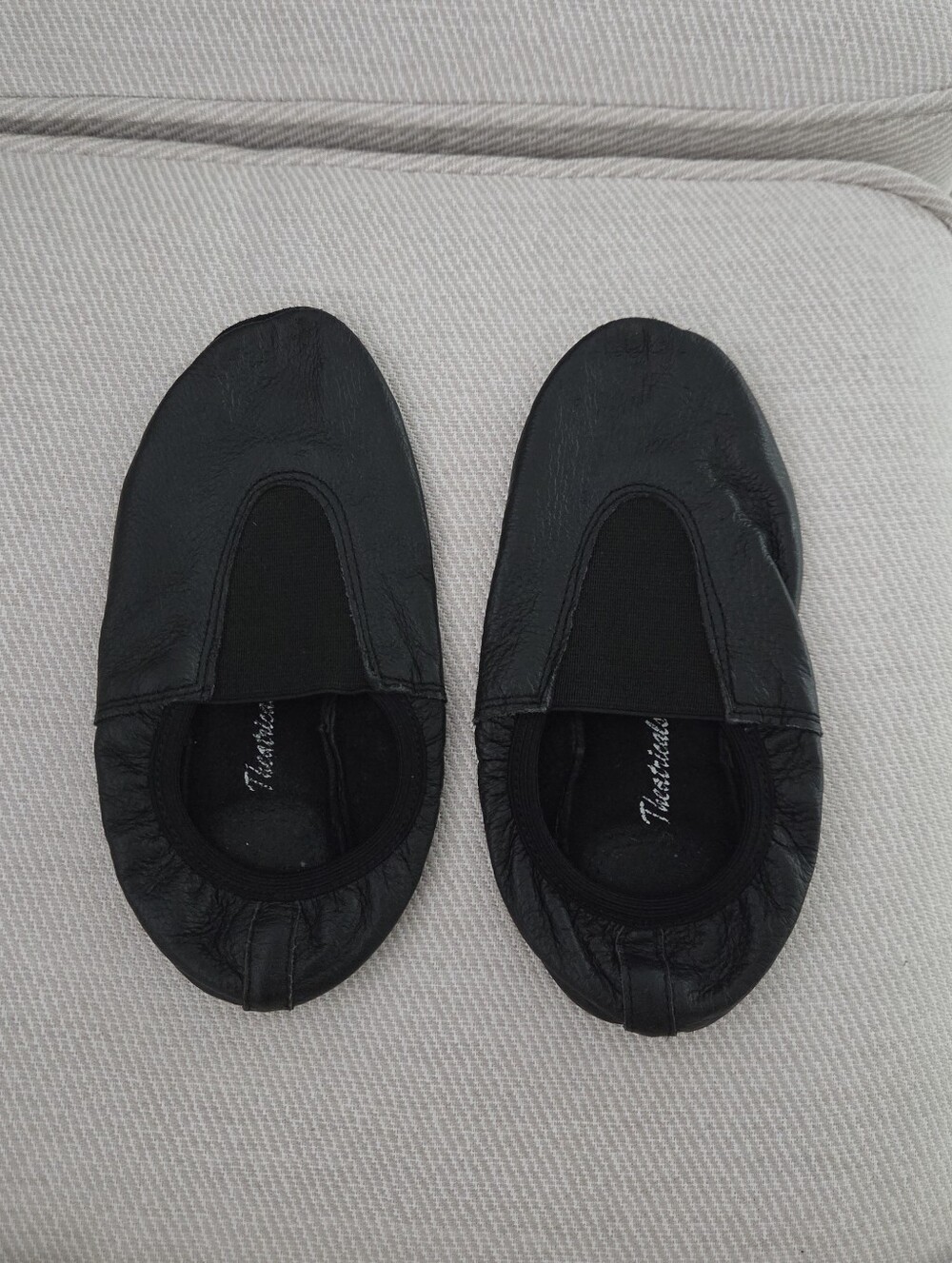 Kids Black Slip-On Dance Flats